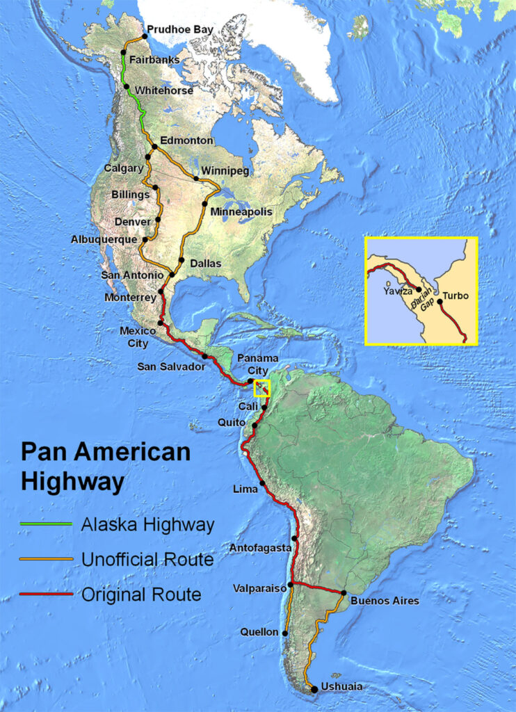 Optimal route from North America to South America