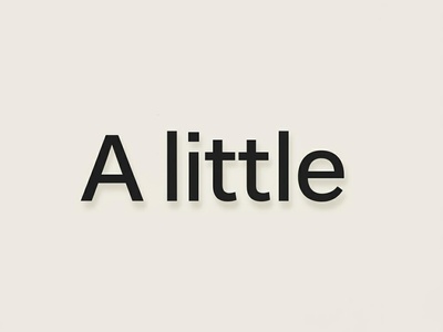 A little