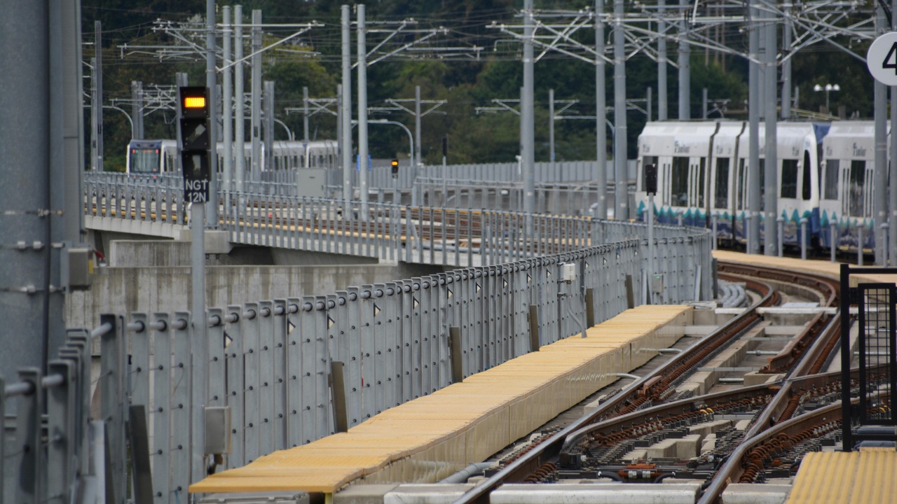 Sound Transit light rail and Seattle cultural festival