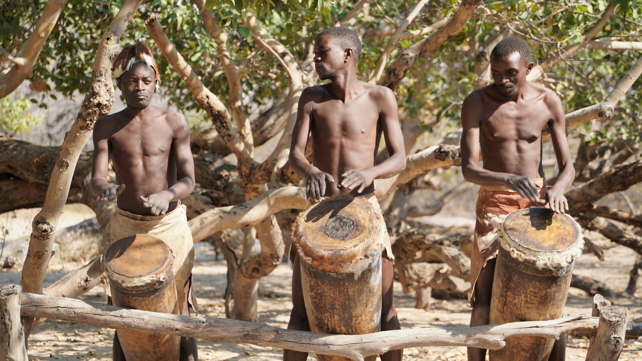 Drumming and mask-making traditions in Sierra Leone