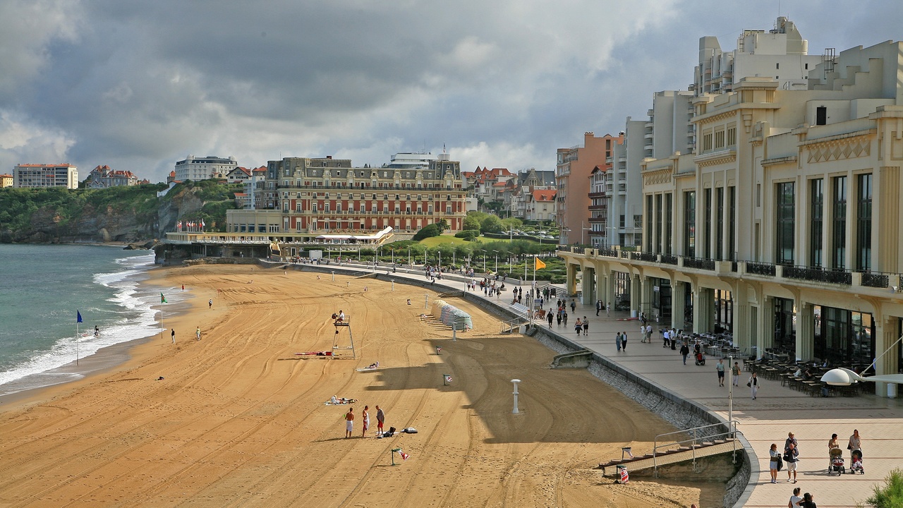 Grande Plage at sunset, Biarritz
