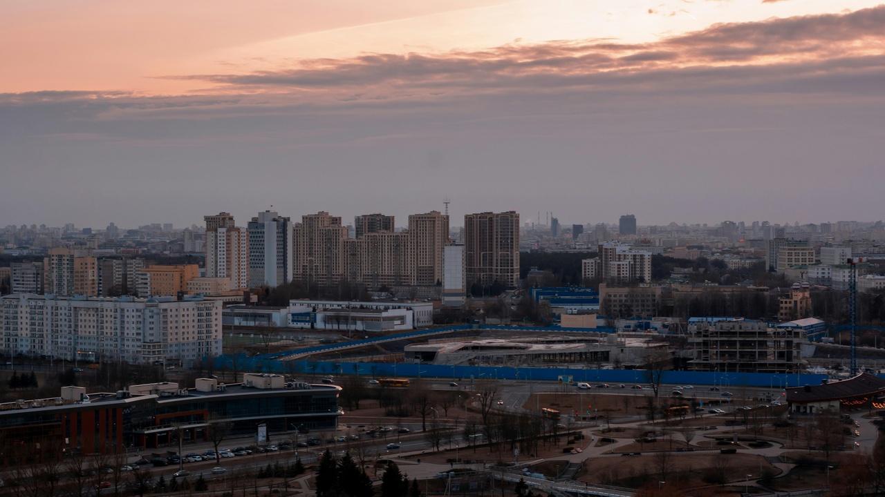 Street scene at night in a Kazakh city illustrating urban safety concerns