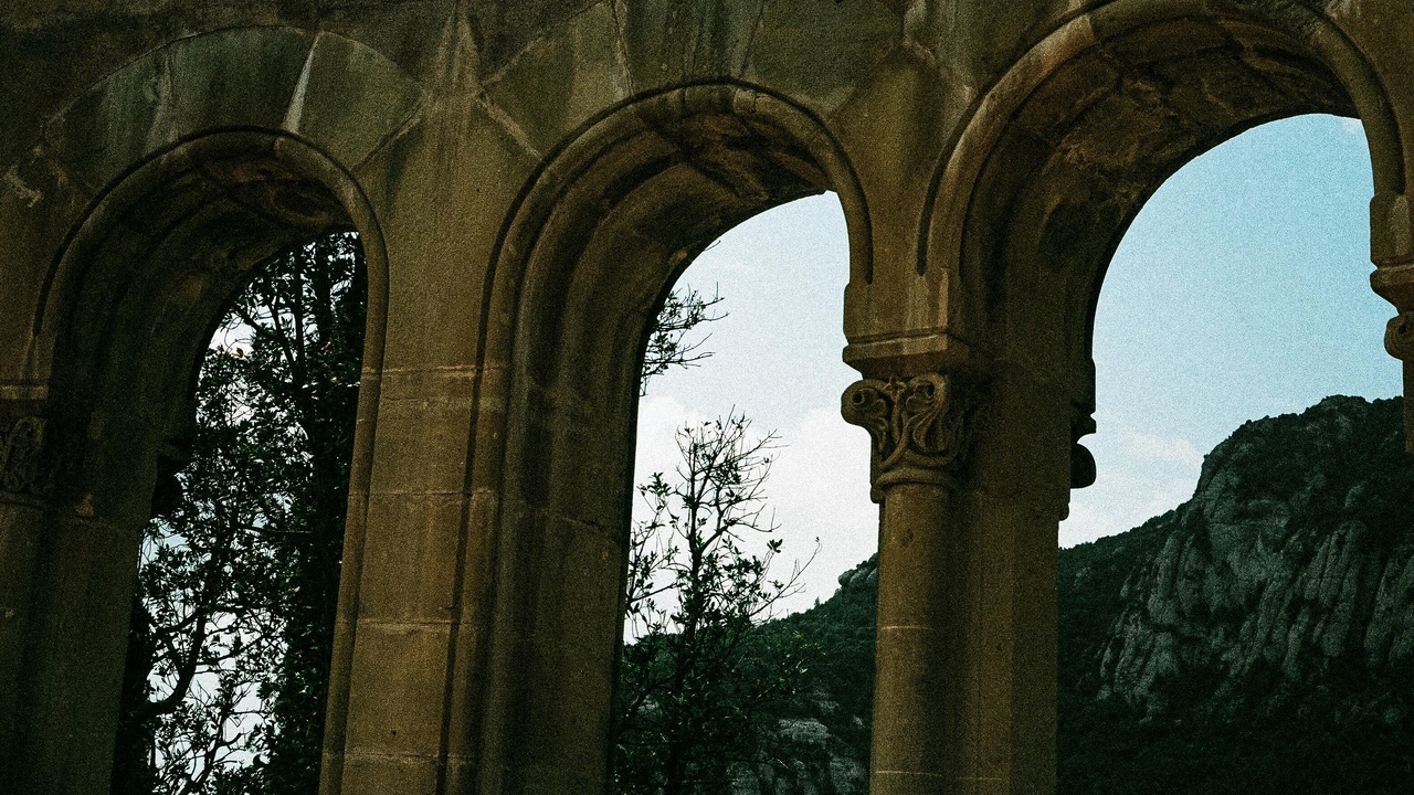 Sunset on sandstone arches and canyons in the Ennedi Massif