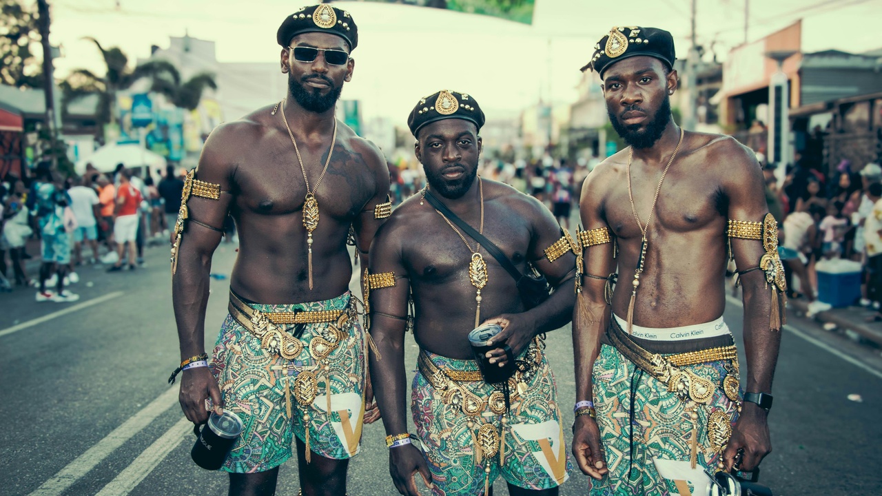Colorful Durbar procession with horsemen and drummers in northern Nigeria