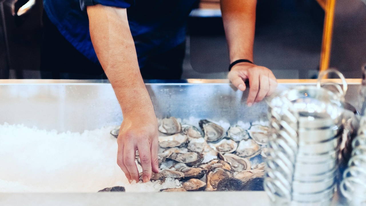 Seafood platter served at a waterfront restaurant in Myrtle Beach