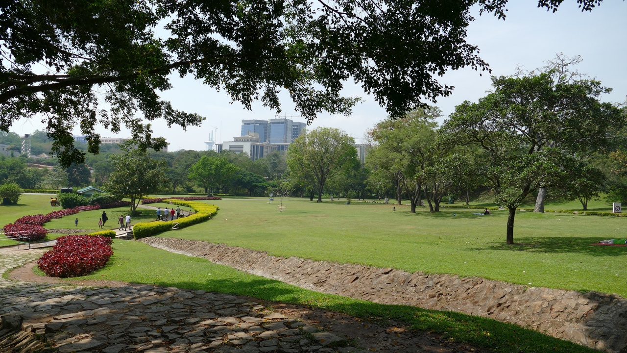 Aso Rock view and green parklands near Abuja