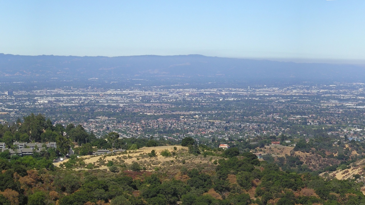 Alum Rock Park paths and the Municipal Rose Garden in San Jose