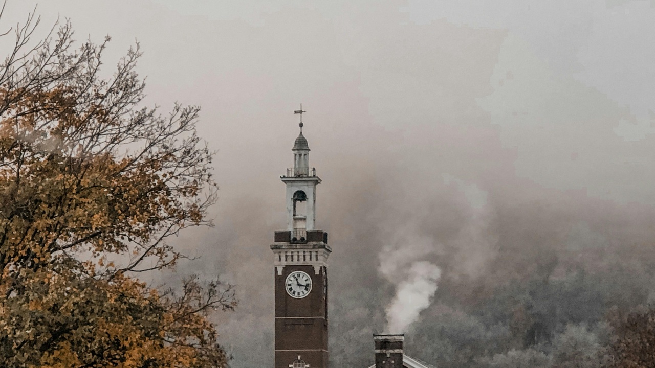 Campus quad or planned subdivision with pedestrian paths and lighting, illustrating community design for safety.
