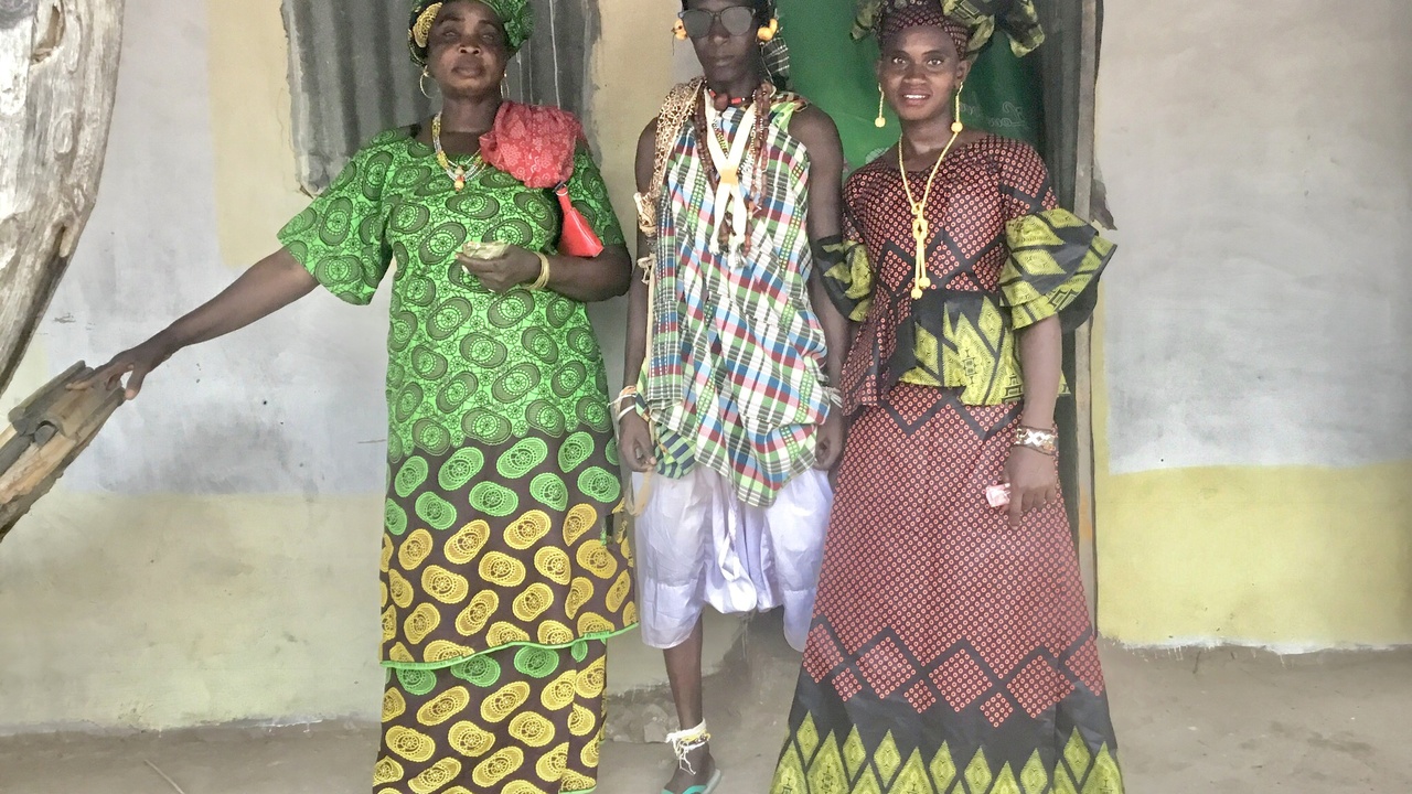 Gambian extended family celebrating a wedding