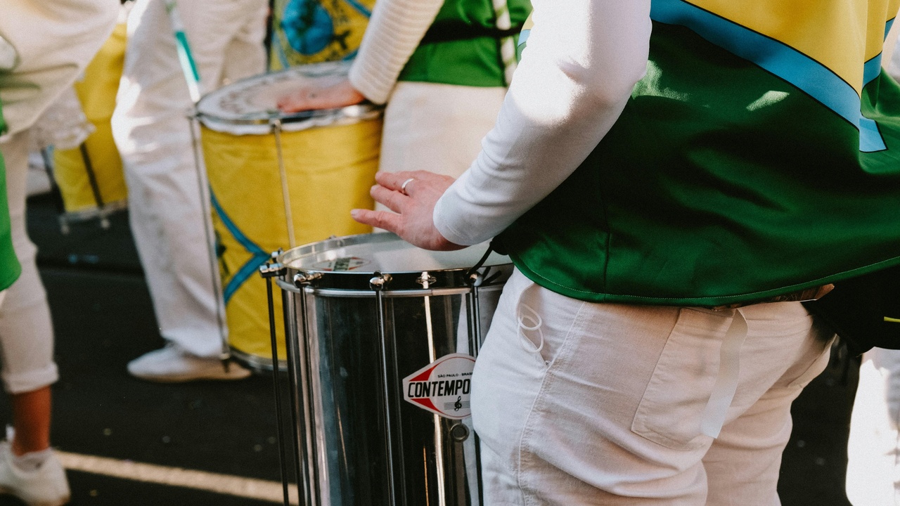 Big Drum performance with dancers and drummers in Grenada