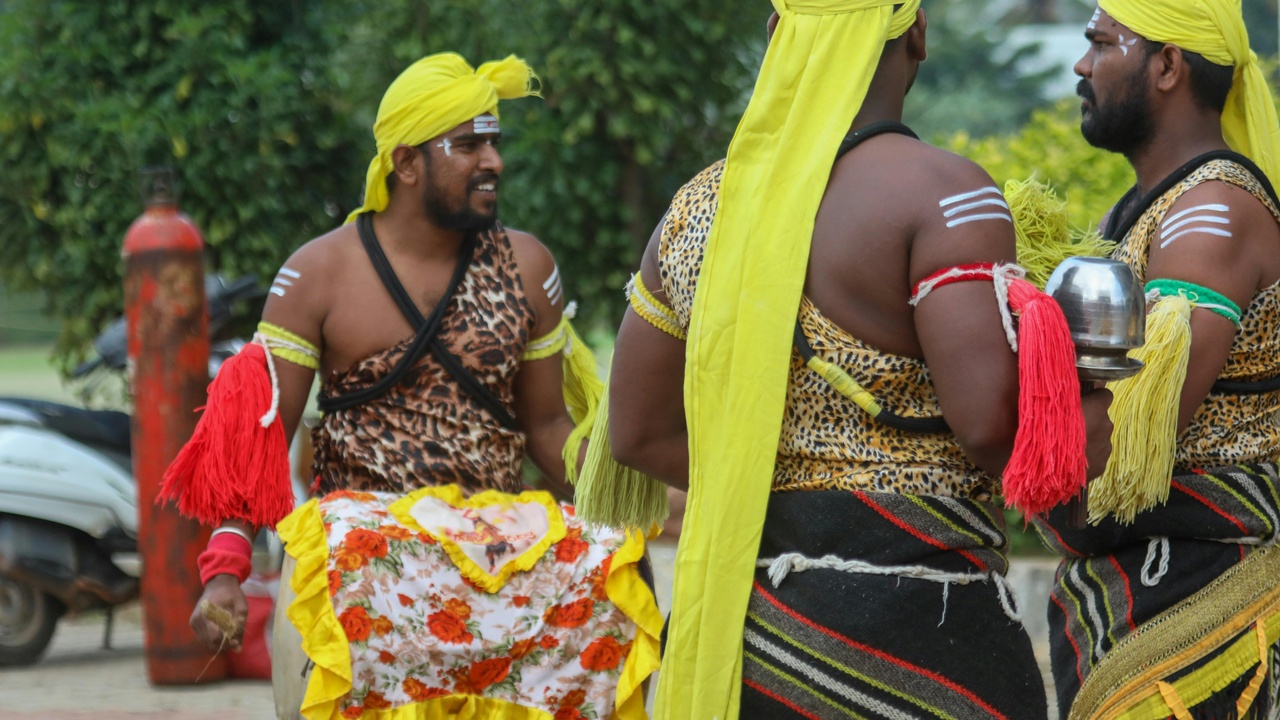 Traditional dancers at a Cameroonian cultural festival