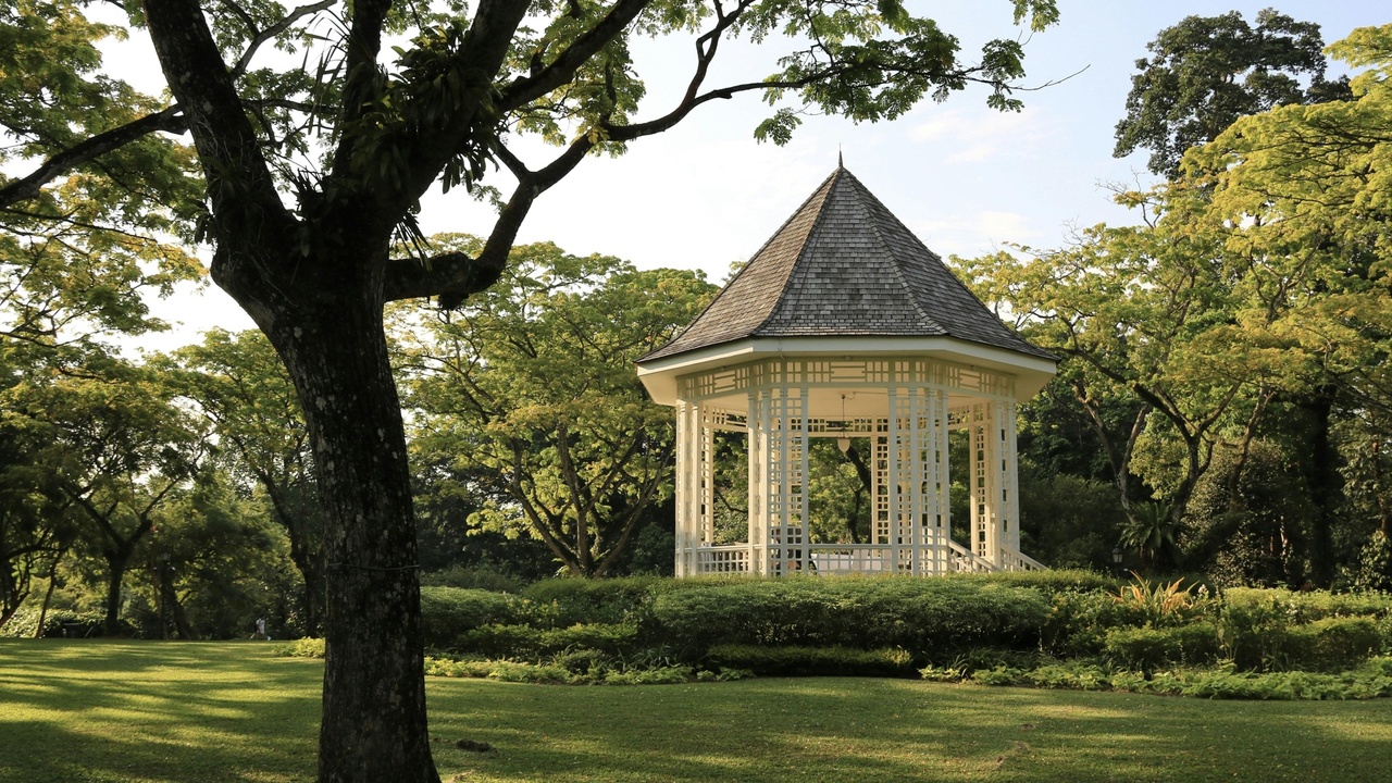 Visitors at the Singapore Botanic Gardens, a UNESCO World Heritage Site.