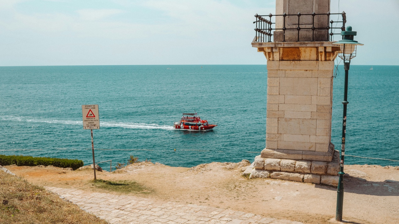 Catamaran near Hvar and Adriatic sea view