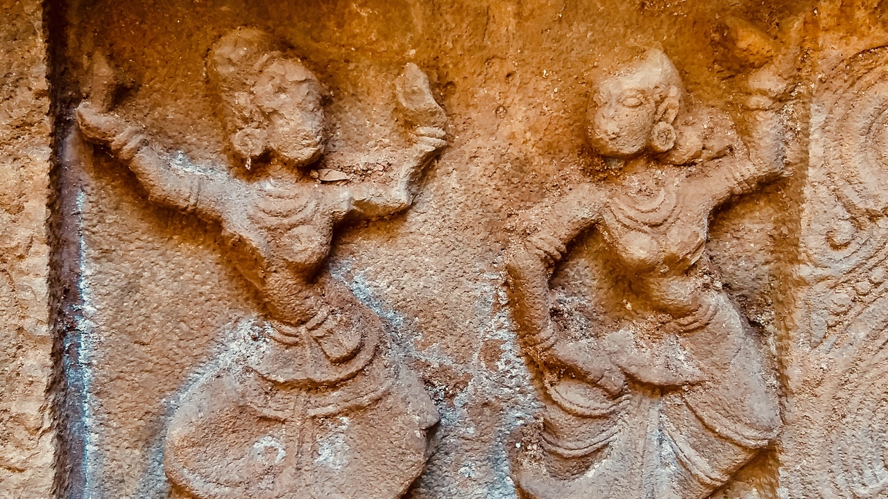 Colorful Indian festival procession and street food creating community vibrancy