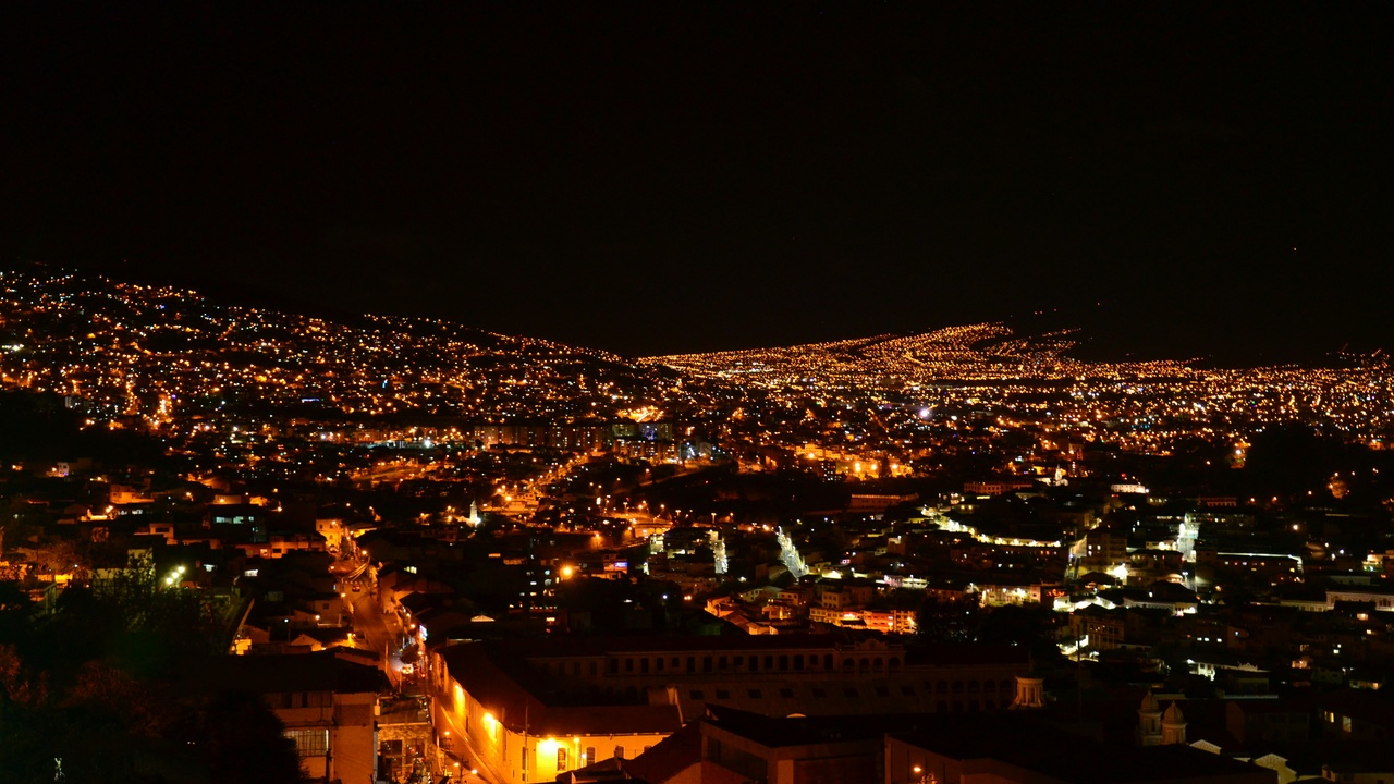 Food stalls at Mercado Central in Quito with traditional Ecuadorian dishes