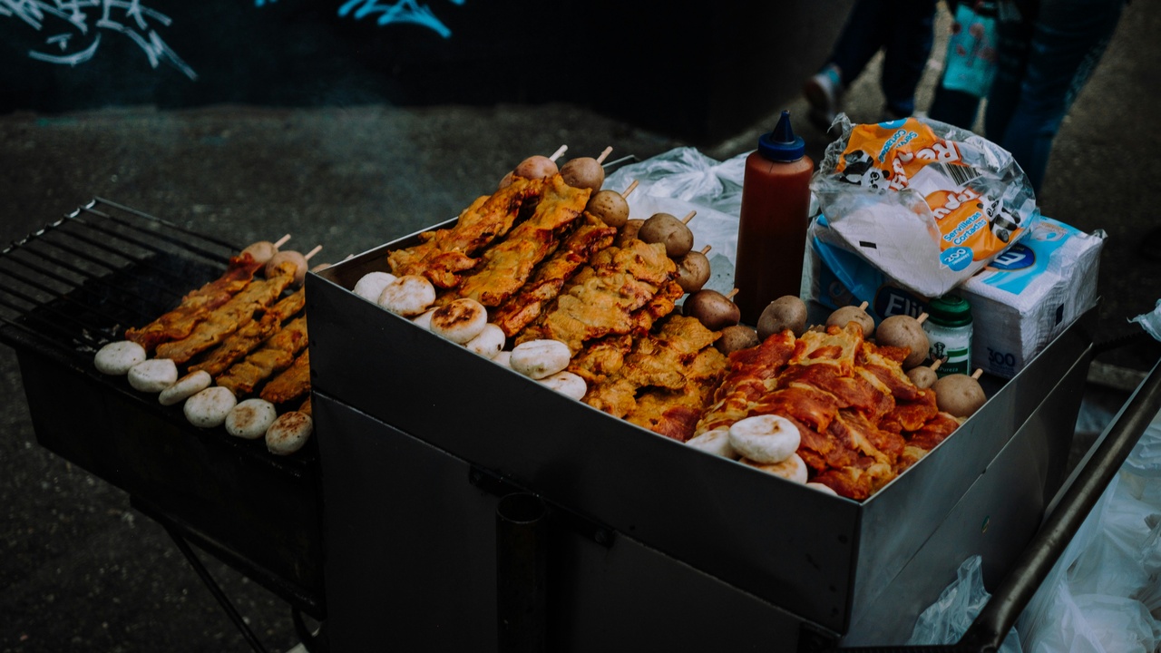 Stalls and street food at Port Louis Central Market