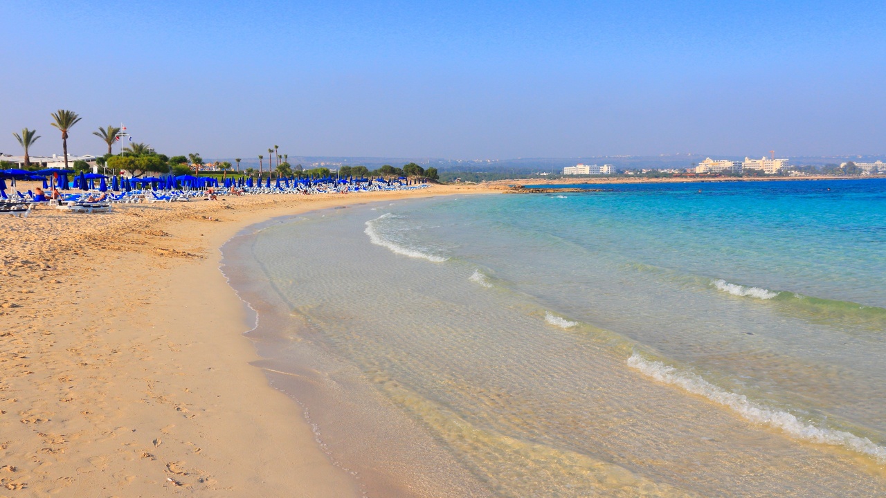 Golden sand at Fig Tree Bay, Cyprus