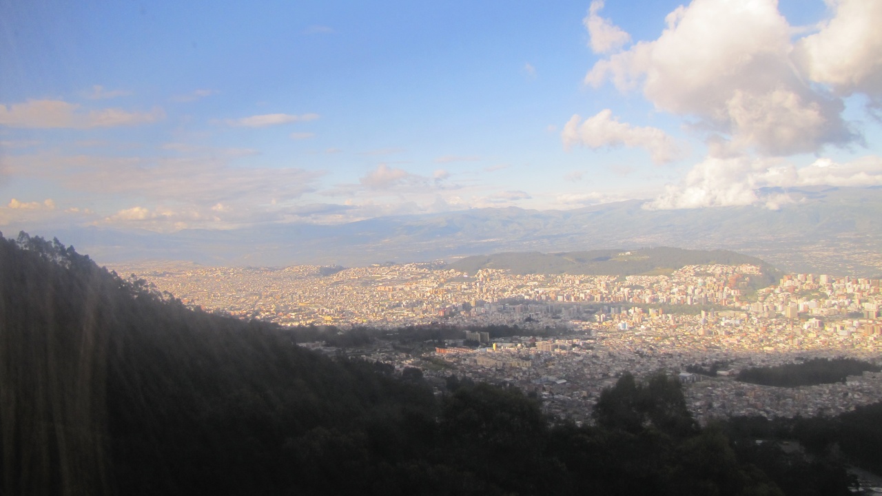 View from the TelefériQo over Quito and surrounding Andean peaks