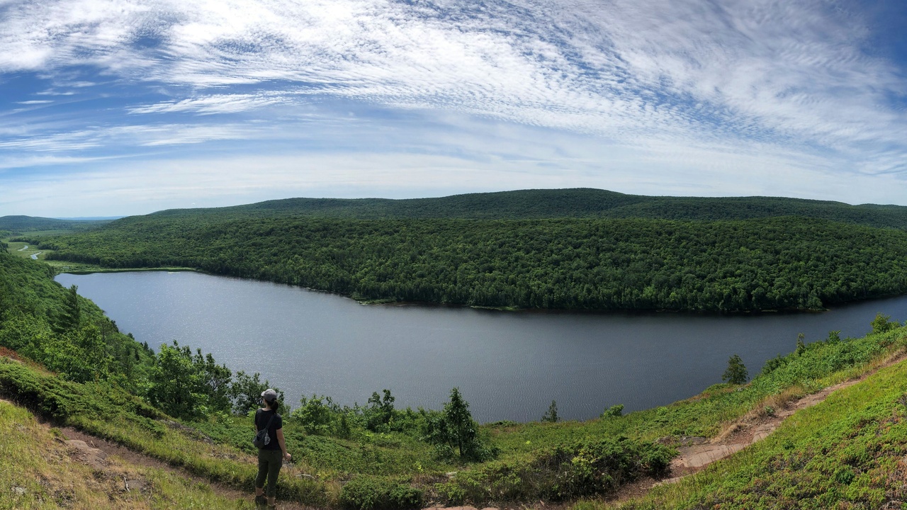 Trail through old-growth forest in the Porcupine Mountains