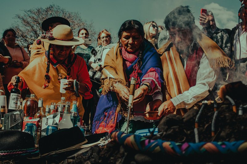Cultural celebration of Pachamama Day in Jujuy, Argentina.