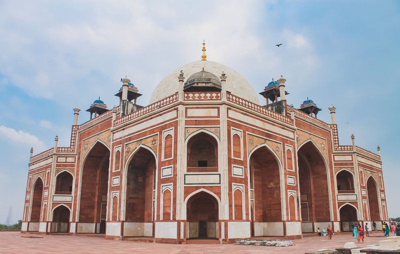 Historic Mughal architecture of Humayun's Tomb in Delhi, India.