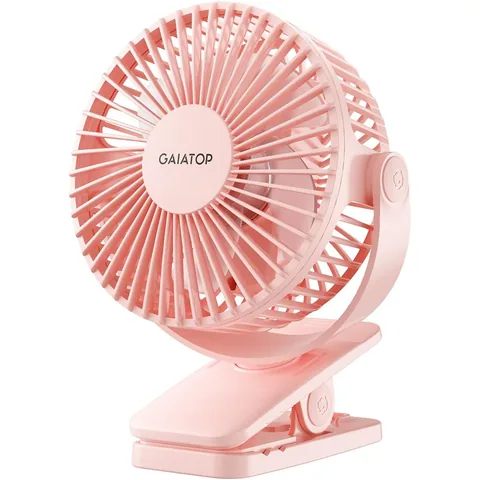 Gaiatop Portable Clip on Fan Battery Operated, Small Powerful 3 Speed Quiet 360 Rotate, USB Rechargeable Mini