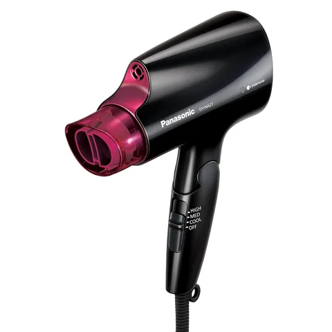 Panasonic nanoe Compact Hair Dryer, 1400W, Folding Handle and Quickdry Nozzle