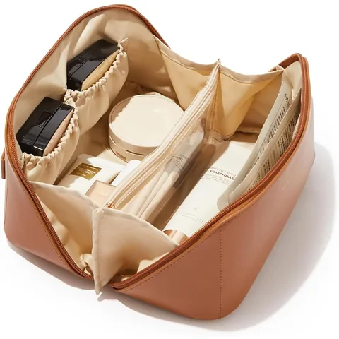 EACHY PU Leather Makeup Bag