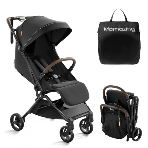 Mamazing Ultra Air Lightweight Baby Travel Stroller with Carbon Fiber Frame, Compact & Airplane-Friendly, One-Handed Fold, 11.6 lbs, UPF50+ Canopy